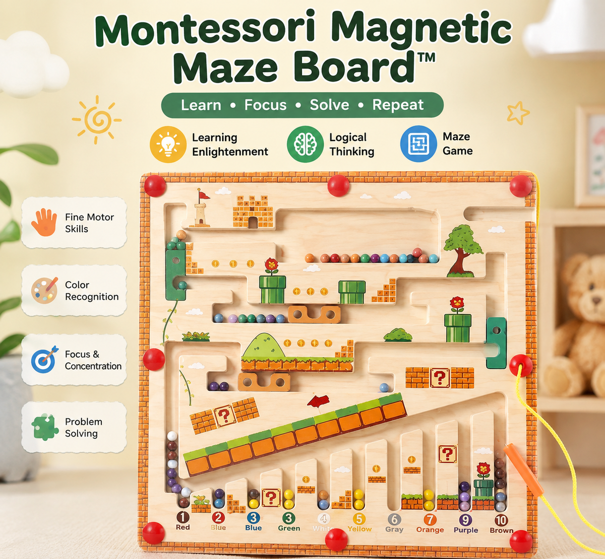 Montessori Magnetic Maze Board™